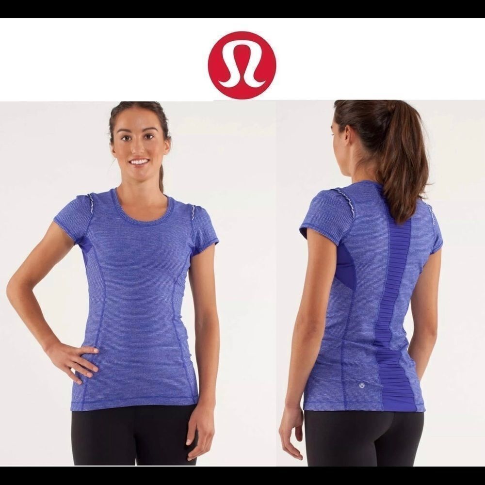 LULULEMON Star Runner Tonka Stripes Size 4 EUC